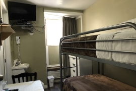 bunk bed, private bathroom