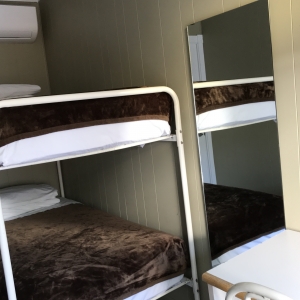 bunk bed and share bathroom