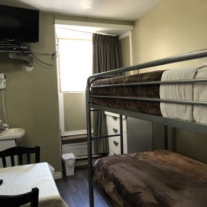 bunk bed, private bathroom
